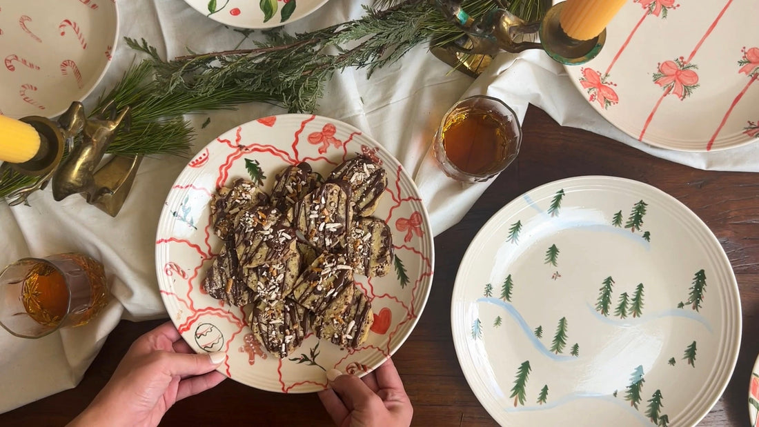 Cookies and holiday Plates