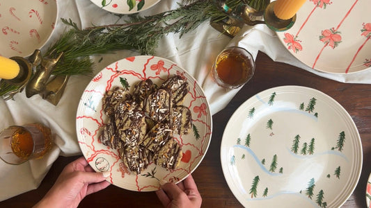 Cookies and holiday Plates