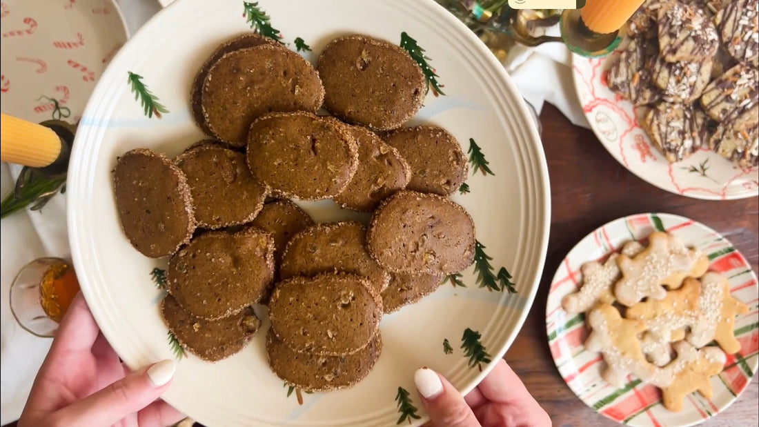 cookies on holiday plates