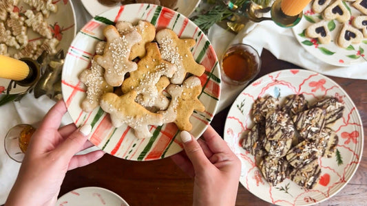 cookies on holiday plates