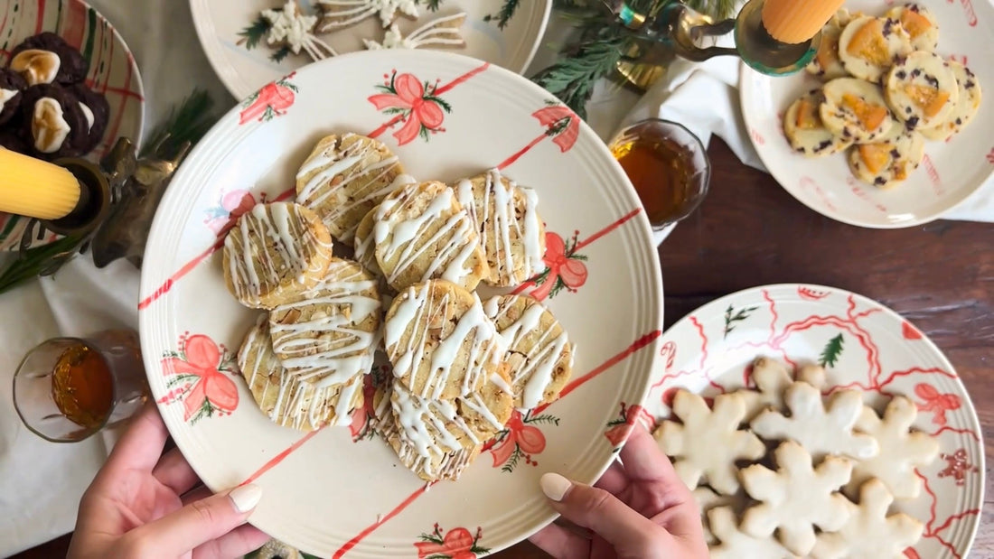 cookies on holiday plates