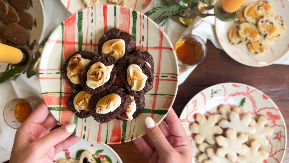 cookies on holiday plates