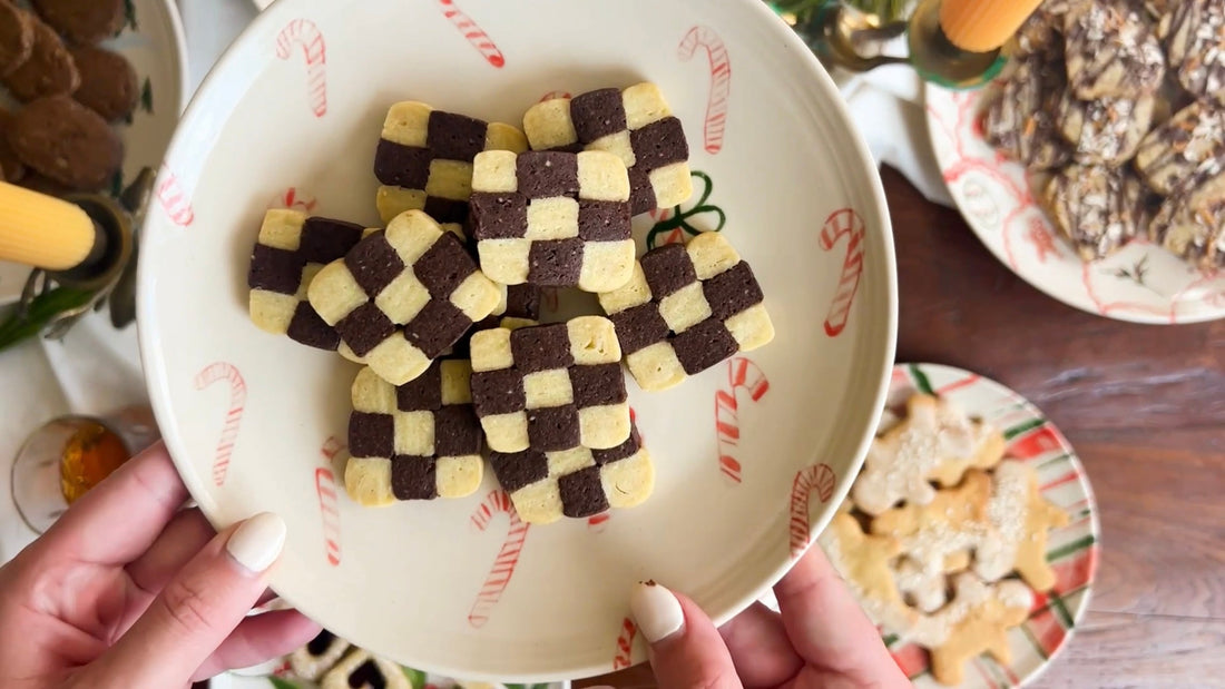 cookies on holiday plates