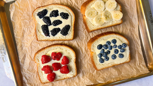 custard toast with fruit
