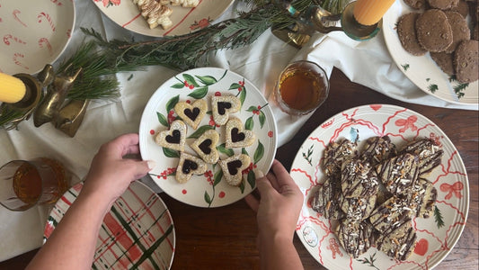 cookies on holiday plates