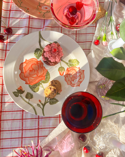 Rose Garden Appetizer Plate